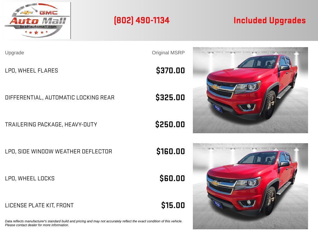 Used 2015 Chevrolet Colorado LT w/ Luxury Package AWD/4WD image 4