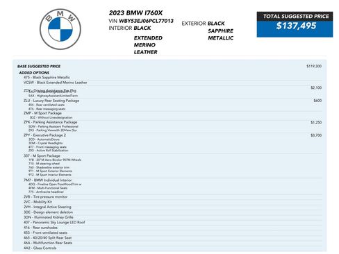 Used 2023 BMW i7 xDrive60 w/ Executive Package 2 AWD/4WD image 81