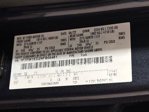 Used 2022 Ford F150 Lariat w/ Equipment Group 502A High image 41