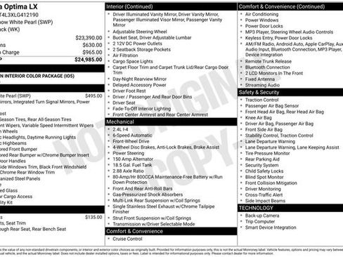 Used 2020 Kia Optima LX image 4