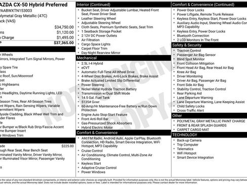 New 2026 MAZDA CX-50 2.5 Hybrid w/ Preferred Pkg image 6