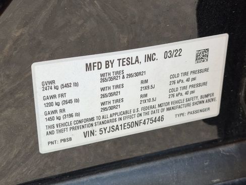 Used 2022 Tesla Model S AWD/4WD image 27