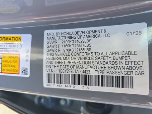 New 2026 Honda Accord Sport image 35