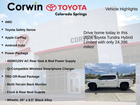 Used 2024 Toyota Tundra Limited w/ TRD Off-Road Package AWD/4WD image 7