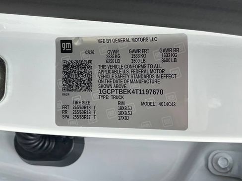 New 2026 Chevrolet Colorado W/T AWD/4WD image 25