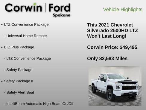 Used 2021 Chevrolet Silverado 2500 LTZ w/ LTZ Plus Package AWD/4WD image 18