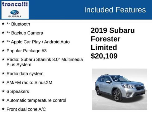 Used 2019 Subaru Forester Limited w/ Popular Package #3 image 3