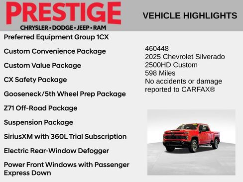 Used 2025 Chevrolet Silverado 2500 Custom w/ Custom Value Package AWD/4WD image 2
