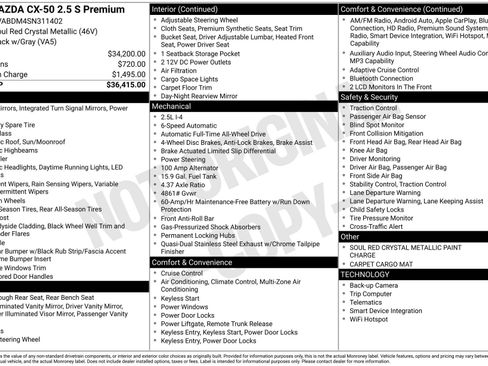 Certified 2025 MAZDA CX-50 AWD 2.5 S w/ Premium Package image 38