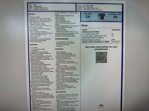 Used 2021 Volkswagen Passat 2.0T SE image 15