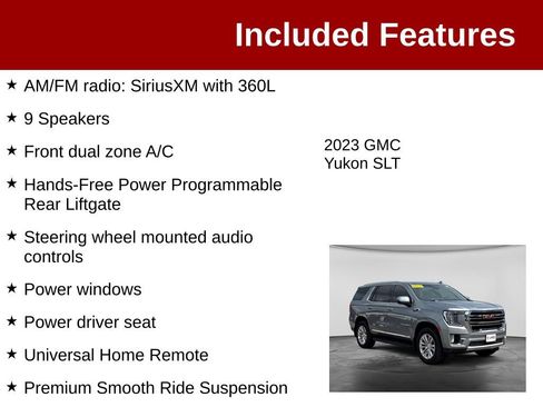 Used 2023 GMC Yukon SLT w/ SLT Premium Package AWD/4WD image 4