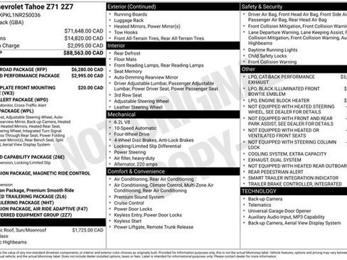 Used 2022 Chevrolet Tahoe Z71 w/ Z71 Off-Road Package AWD/4WD image 34
