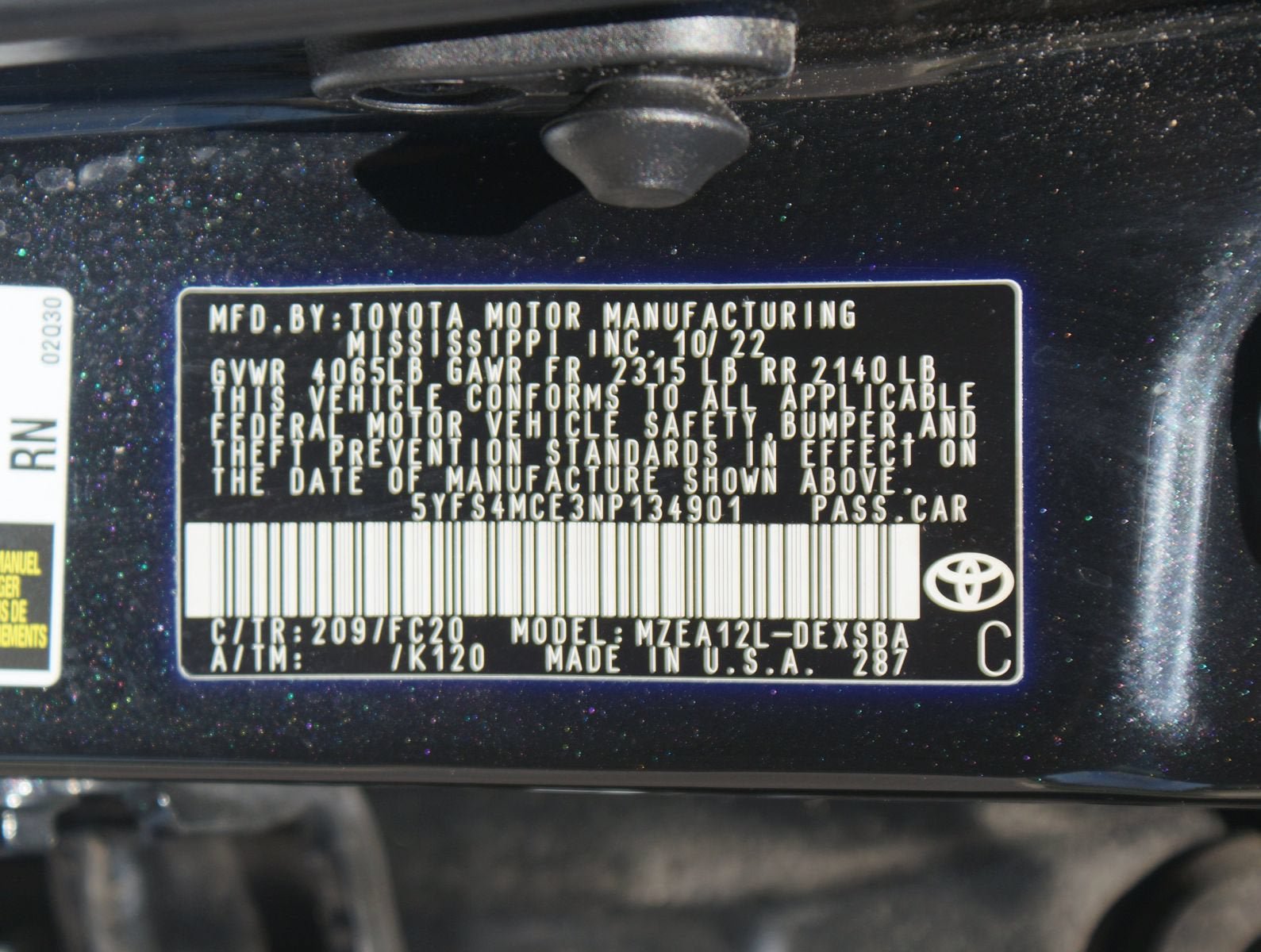 Used 2022 Toyota Corolla SE w/ Carpet Mat Package (TMS) FWD image 25