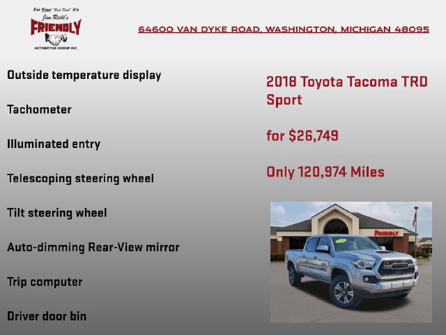 Used 2018 Toyota Tacoma TRD Sport w/ Technology Package AWD/4WD image 25