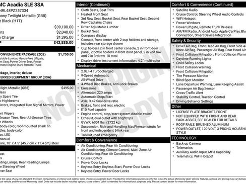 Used 2023 GMC Acadia SLE w/ Driver Convenience Package image 2