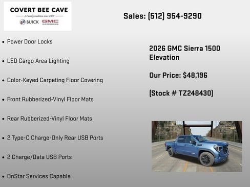 New 2026 GMC Sierra 1500 Elevation w/ Preferred Package RWD image 36