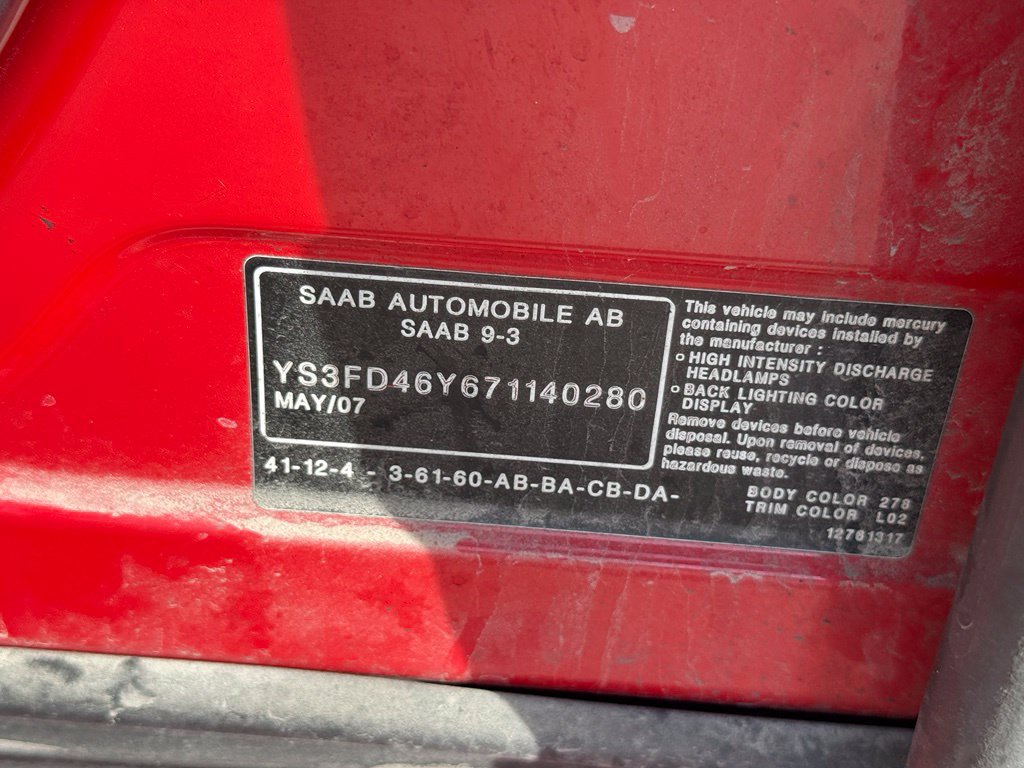 Used 2007 Saab 9-3 2.0T FWD image 10