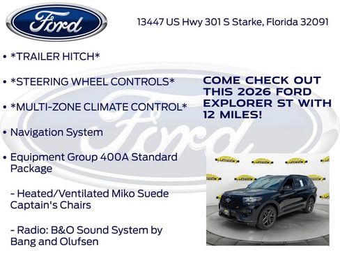 New 2026 Ford Explorer ST w/ Sun And Sound Package AWD/4WD image 15
