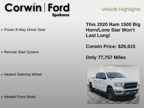 Used 2020 RAM 1500 Big Horn AWD/4WD image 6