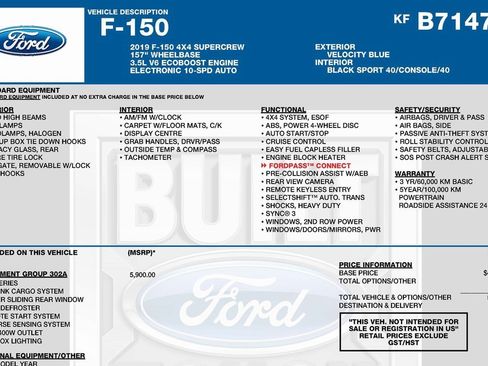 Used 2019 Ford F150 XLT w/ Equipment Group 302A Luxury image 3