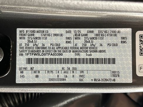 New 2026 Ford F150 Lariat w/ Equipment Group 502A High AWD/4WD image 12