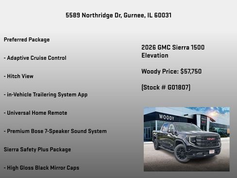New 2026 GMC Sierra 1500 Elevation w/ Elevation Premium Package AWD/4WD image 37