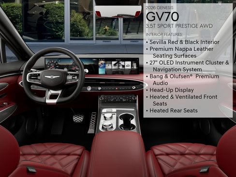 New 2026 Genesis GV70 3.5T Sport Prestige AWD/4WD image 17