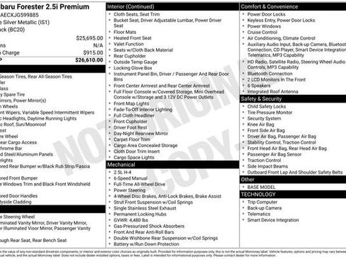 Used 2018 Subaru Forester 2.5i Premium image 33