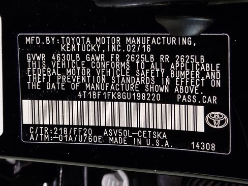 Used 2016 Toyota Camry SE w/ Protection Package (Q2) FWD image 56