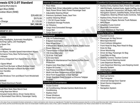 Used 2023 Genesis G70 2.0T image 33