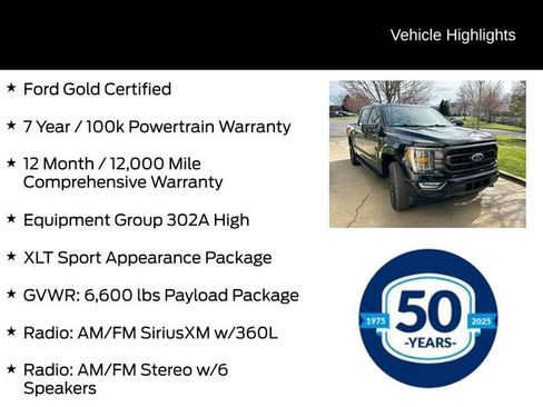 Certified 2023 Ford F150 XLT w/ Equipment Group 302A High image 6