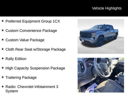 Certified 2024 Chevrolet Silverado 1500 Custom w/ Rally Edition AWD/4WD image 8