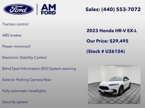 Used 2023 Honda HR-V EX-L image 12