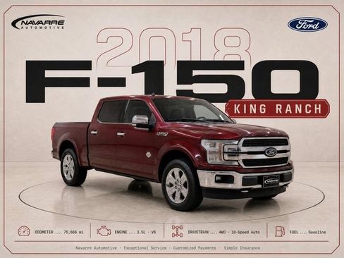 Used 2018 Ford F150 King Ranch w/ Equipment Group 601A Luxury AWD/4WD image 1