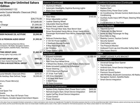 Used 2021 Jeep Wrangler Unlimited Sahara image 3