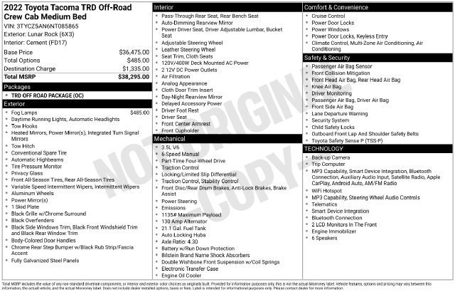 Certified 2022 Toyota Tacoma TRD Off-Road AWD/4WD image 12