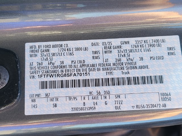 Certified 2025 Ford F150 Raptor AWD/4WD image 16