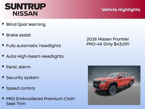 New 2026 Nissan Frontier PRO-4X w/ Tow Package image 30