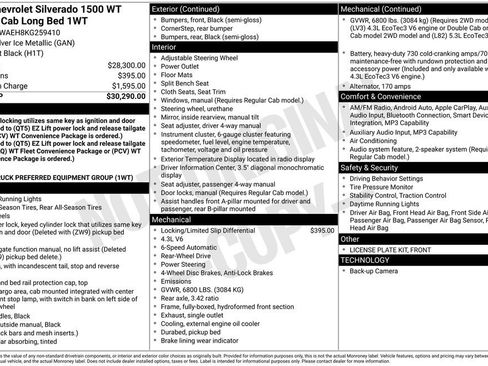 Used 2019 Chevrolet Silverado 1500 W/T image 3