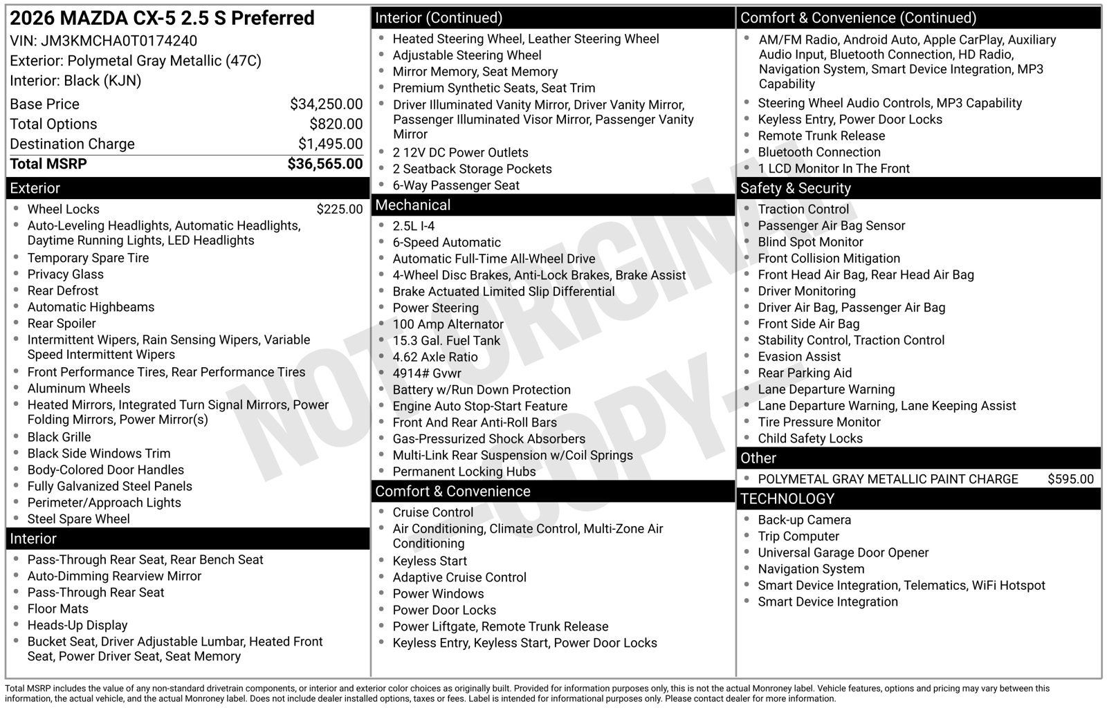 New 2026 MAZDA CX-5 Preferred AWD/4WD image 22