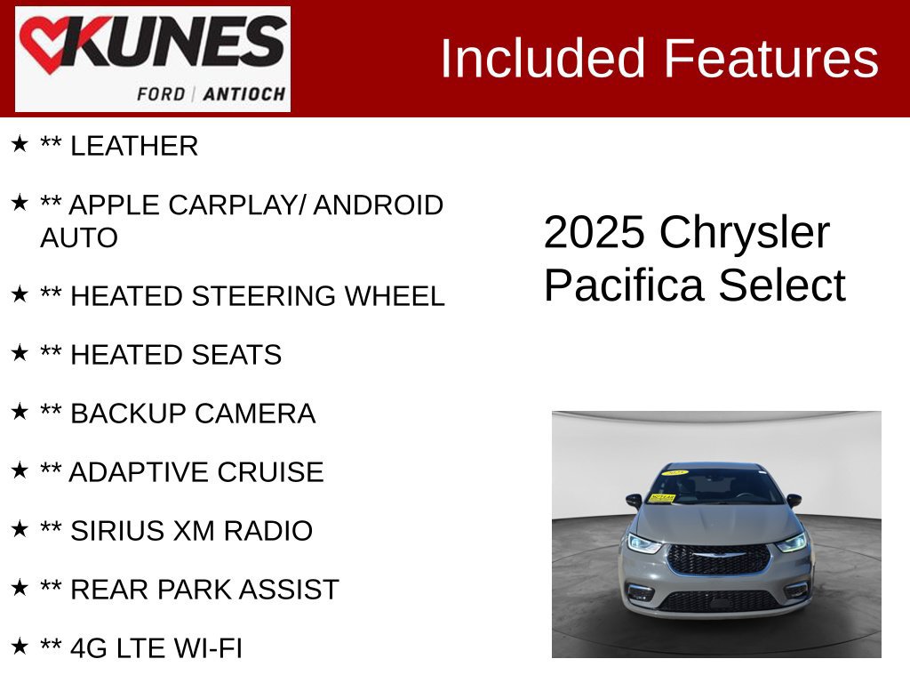 Used 2025 Chrysler Pacifica Select FWD image 3