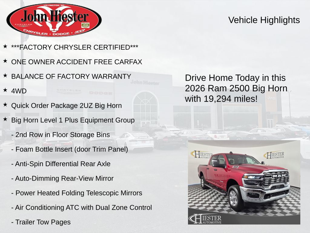 Certified 2026 RAM 2500 Big Horn AWD/4WD image 5