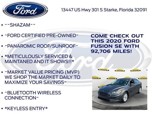 Certified 2020 Ford Fusion SE FWD image 6