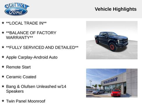 Used 2025 Ford F150 Raptor w/ Equipment Group 803A Raptor R image 8