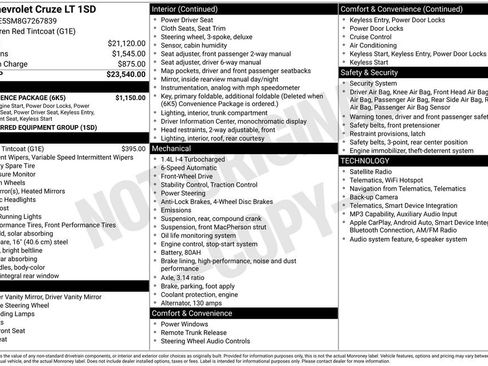 Used 2016 Chevrolet Cruze LT w/ Convenience Package FWD image 3