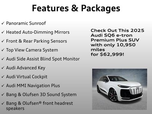 Used 2025 Audi SQ6 e-tron Premium Plus w/ Premium Plus AWD/4WD image 8