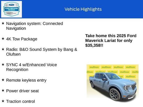 Certified 2025 Ford Maverick Lariat w/ 4K Tow Package AWD/4WD image 10