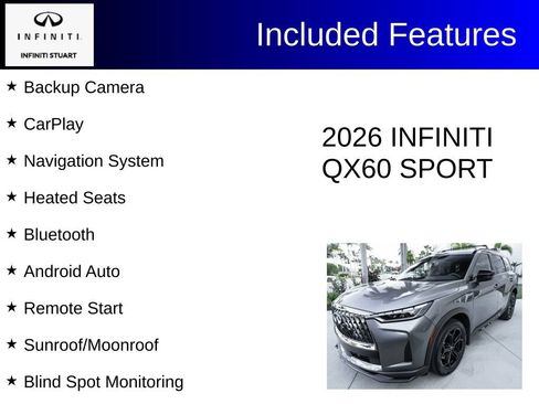 Certified 2026 INFINITI QX60 Sport w/ Dark Cargo Package AWD/4WD image 3