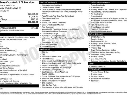 Used 2018 Subaru Crosstrek 2.0i Premium w/ Popular Package #3 image 4