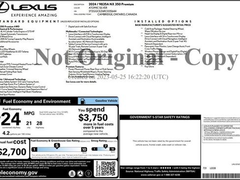 Used 2024 Lexus NX 350 AWD w/ Vision Package image 3
